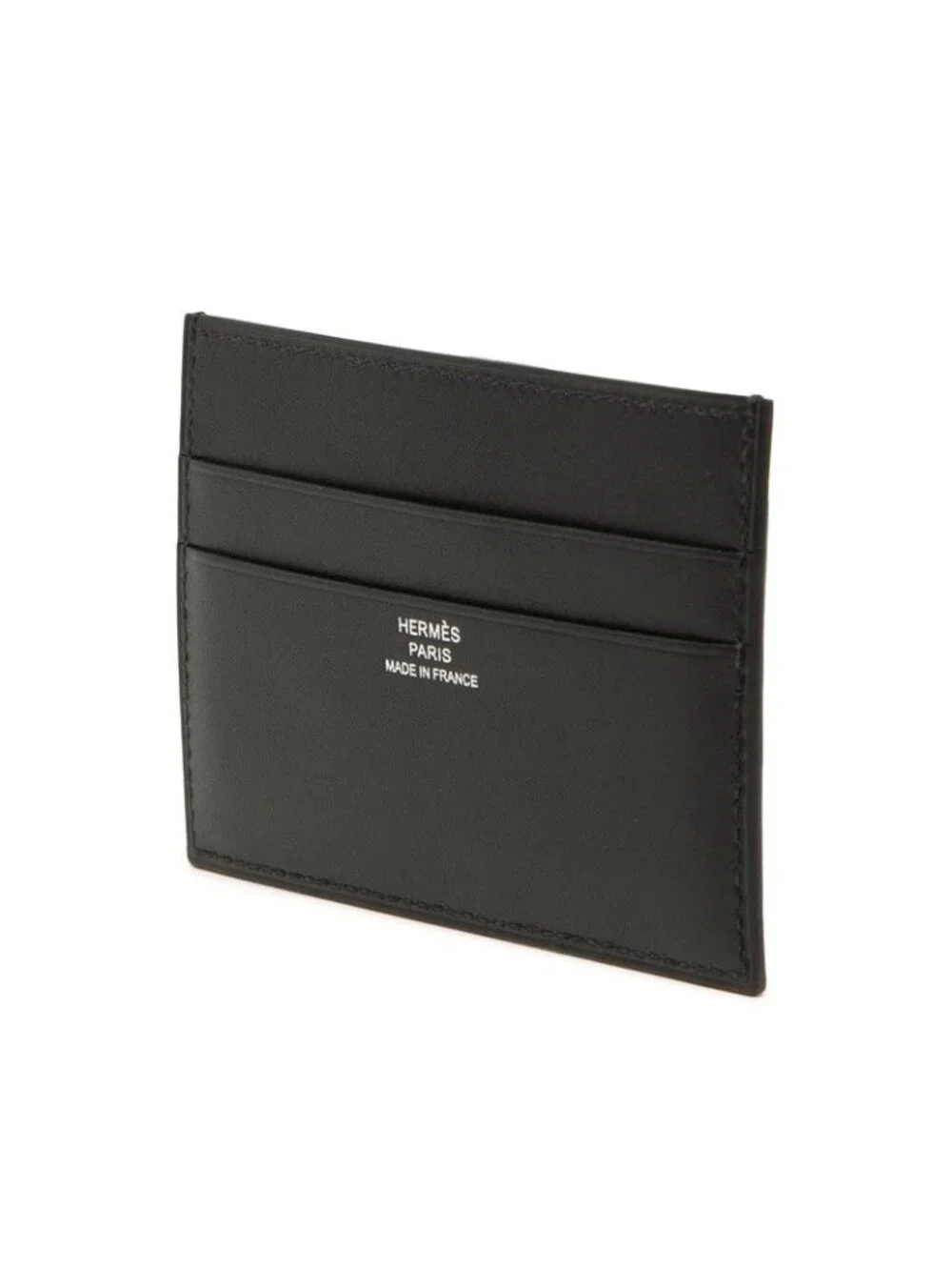 Hermes Cheval Picto Card Case Black Navy Color Tadelakt